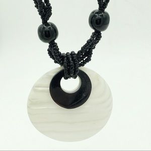Bead neklace with shell pendant